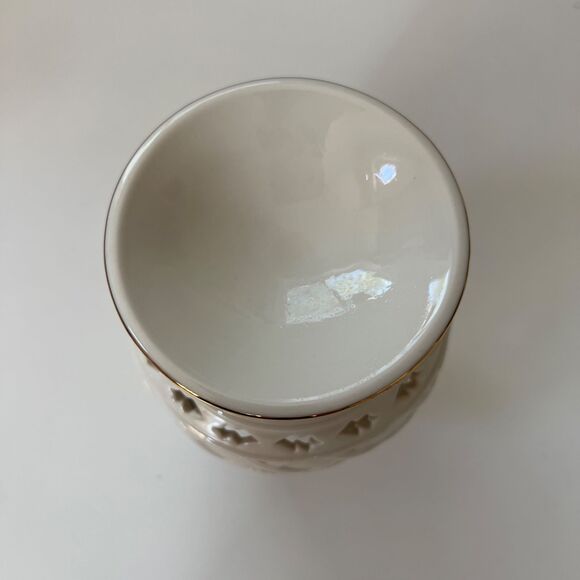 BNWOB Lenox Ivory China Christmas Holiday Decoration Candle Fragrance Warmer - Picture 2 of 9